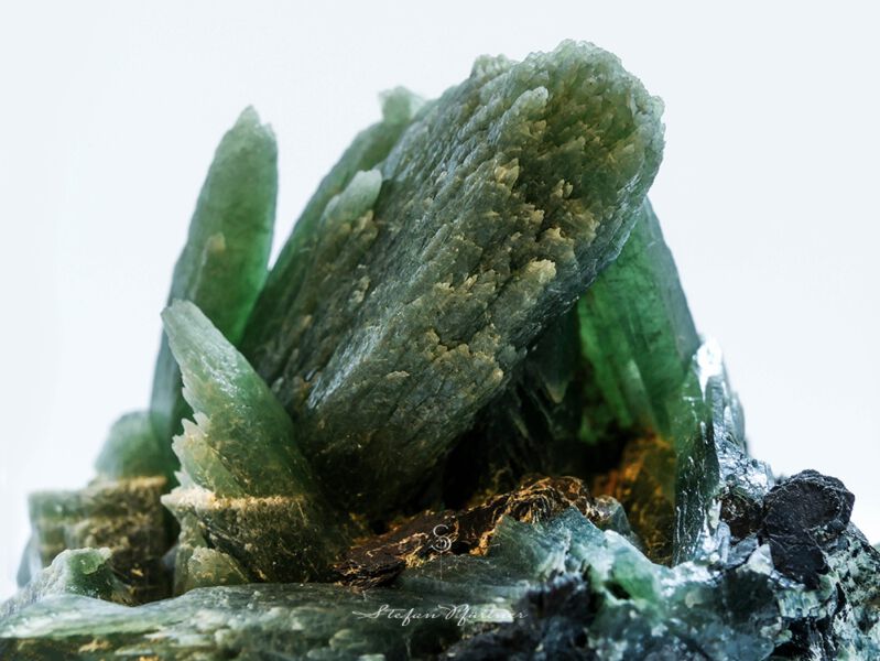 Mineral Makroaufnahme Prasem Quarz
