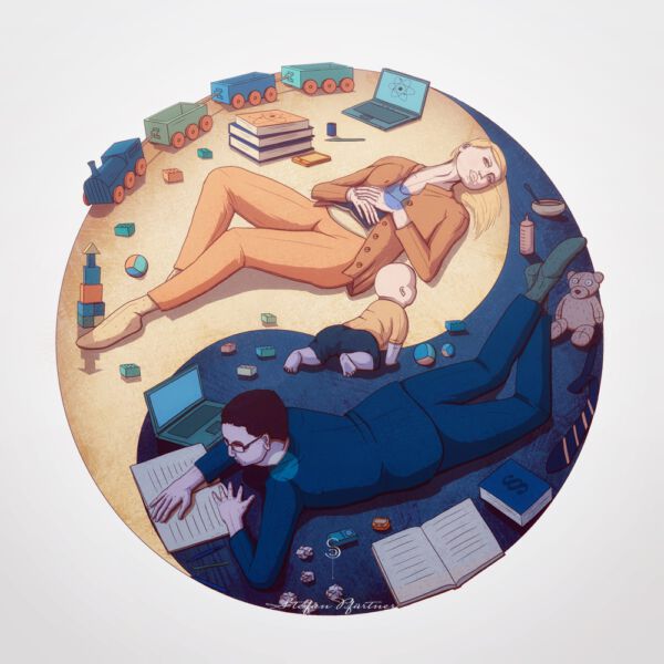 Ying Yang Eine junge Familie zwischen Job, Weiterbildung und Elterndasein.