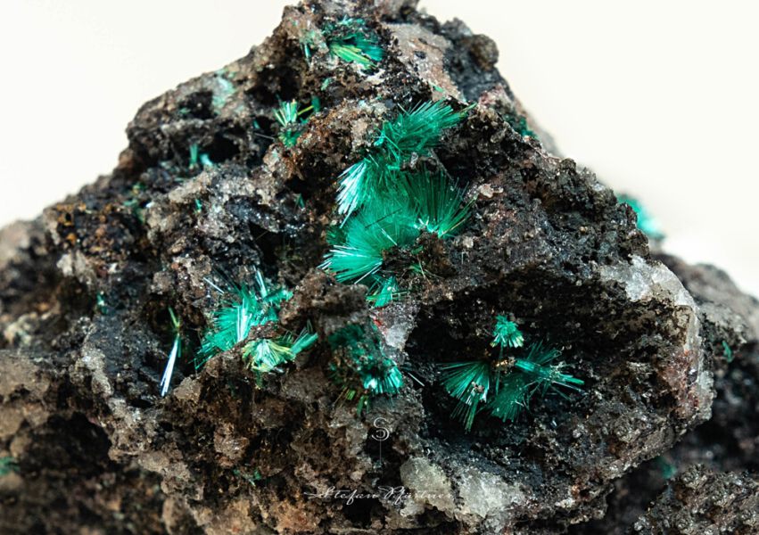 Brochantiet Makroaufnahme